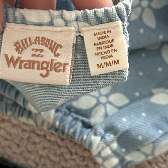 WRANGLER X BILLABONG rodeo blue western boho jean style strappy top NWT - Picture 4 of 7